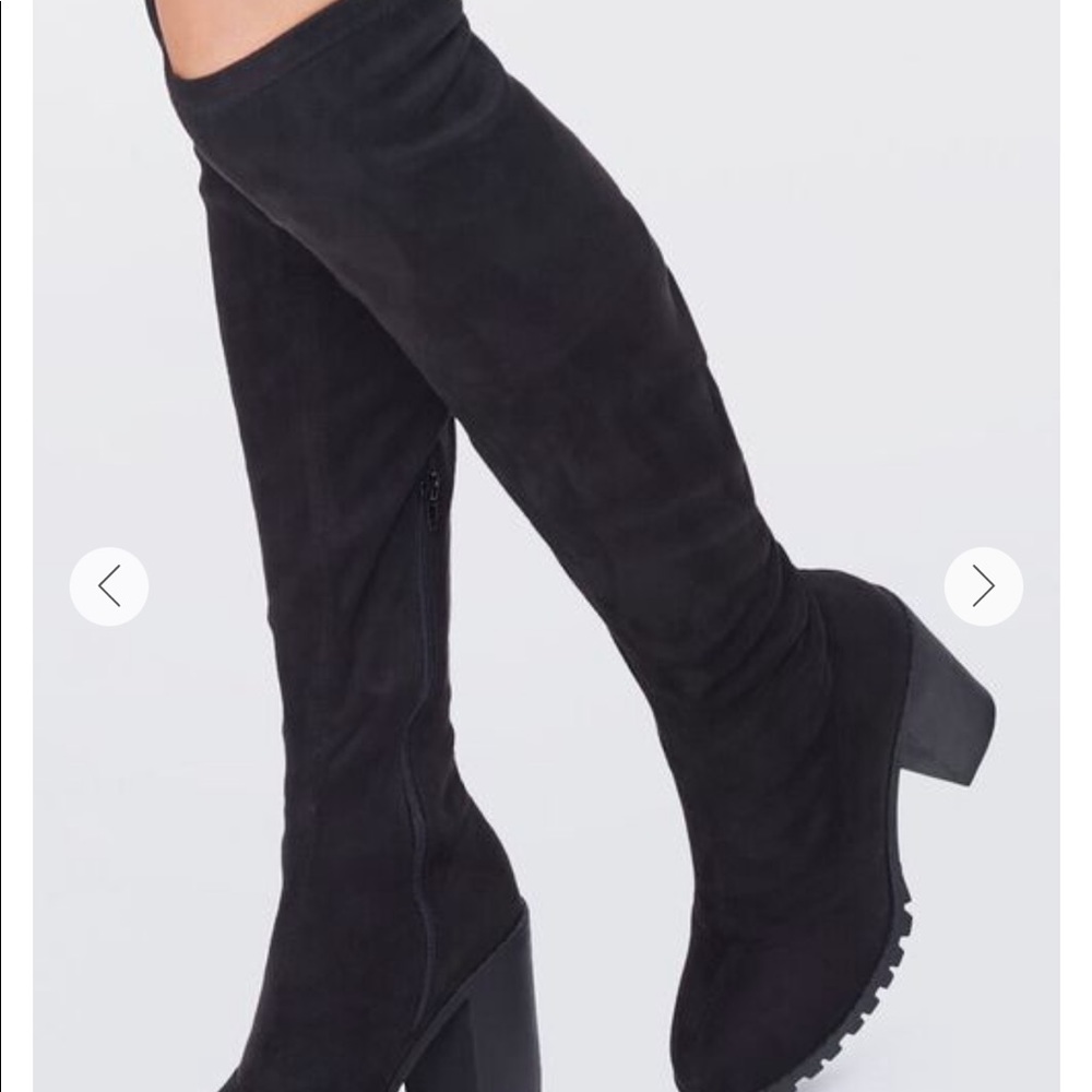 Faux Suede Over-the-Knee Boots